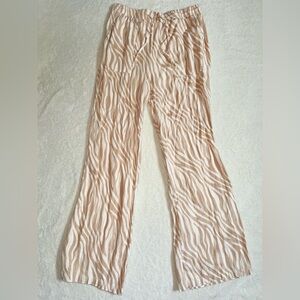 Beige Zebra Print Pants
